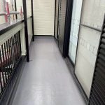 明石市　水性塗膜ベランダ防水工事が完了！防水性能を回復し雨漏り対策